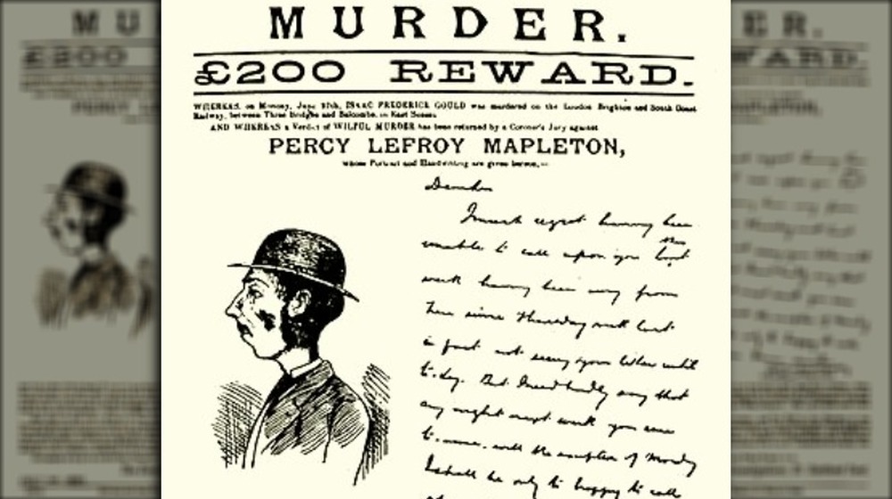 first wanted poster of Percy Mapleton