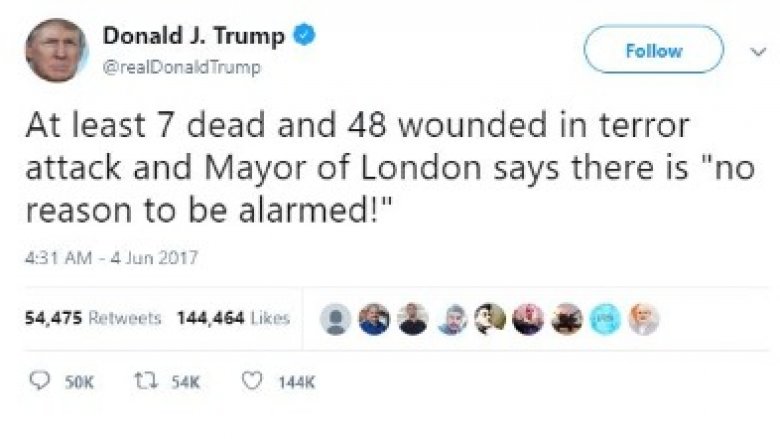 Trump Sadiq Khan London