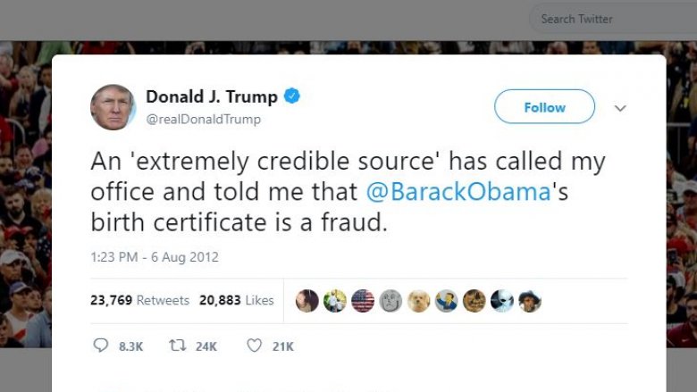 Trump Obama birth certificate