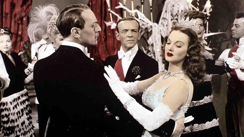 Lucille Bremer and Fred Astaire in a scene from "Ziegfeld Follies"