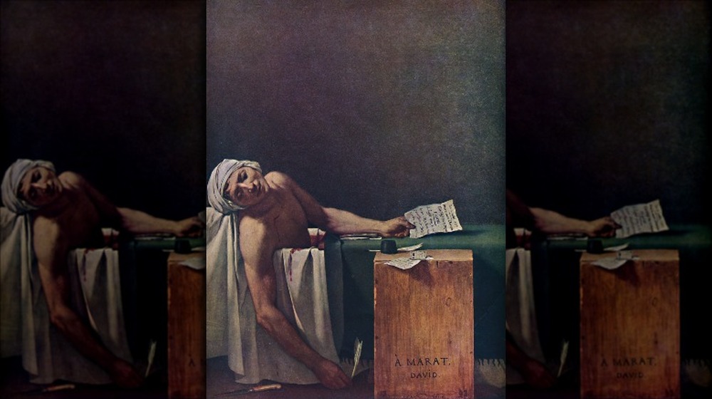 painting of the death of jean-paul marat