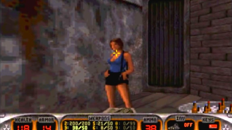 A woman in Duke Nukem 3D