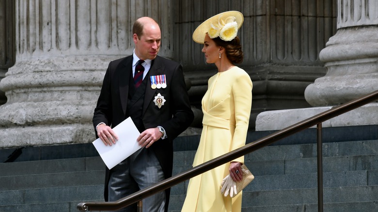 Prince Wiliam and Kate Princess of Wales outside St Paul's Cathedral