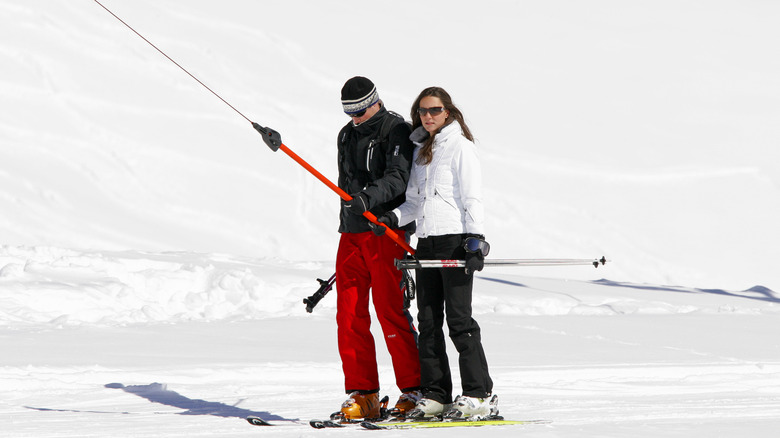 Prince William and Kate Middleton on ski lift