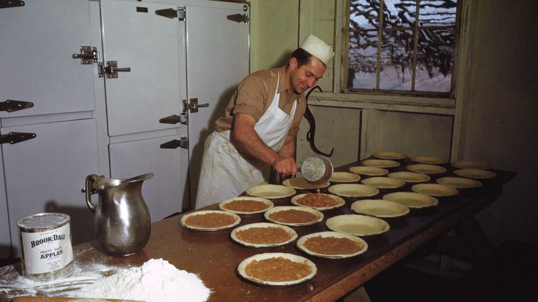 WWII cook making pies