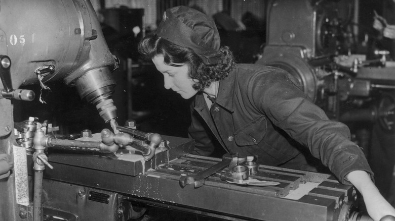 Woman working in factory