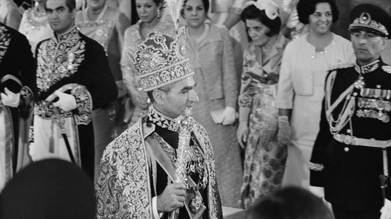 The Shah being coronated