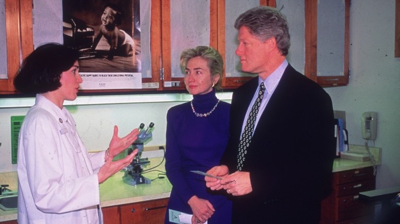 Bill and Hillary Clinton talking