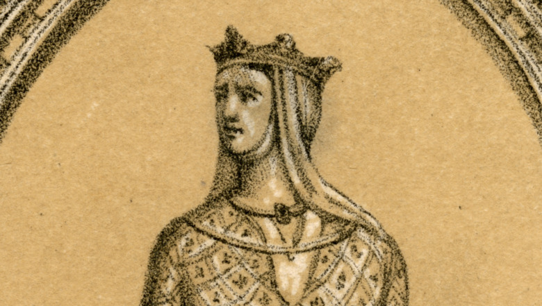 drawing of Eleanor of Aquitaine facing sideways