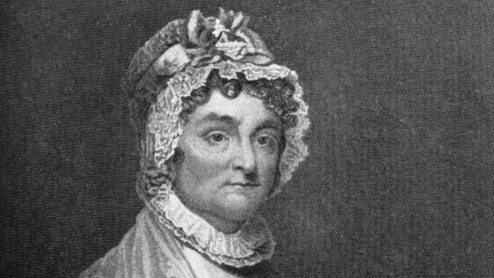 illustration of Abigail Adams wearing bonnet