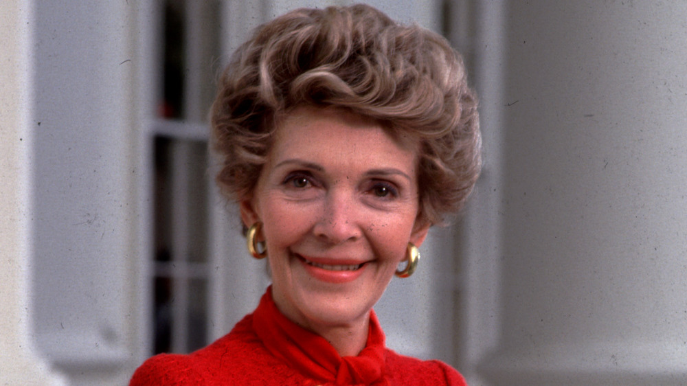 Nancy Reagan smiling 