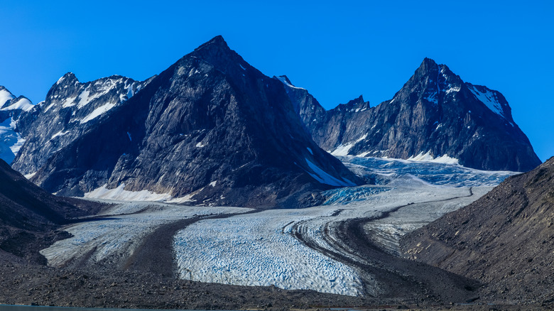 Pyramid shaped mountains, Greenland