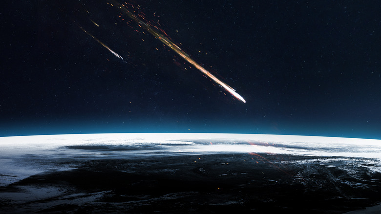 Meteor striking earth