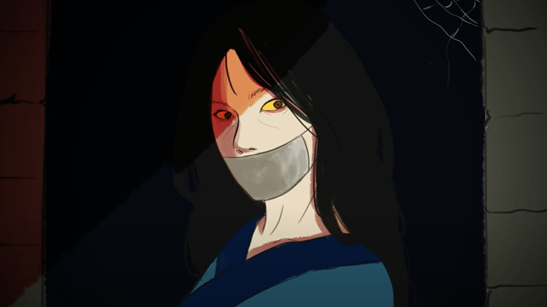 Kuchisake Onna with mask on