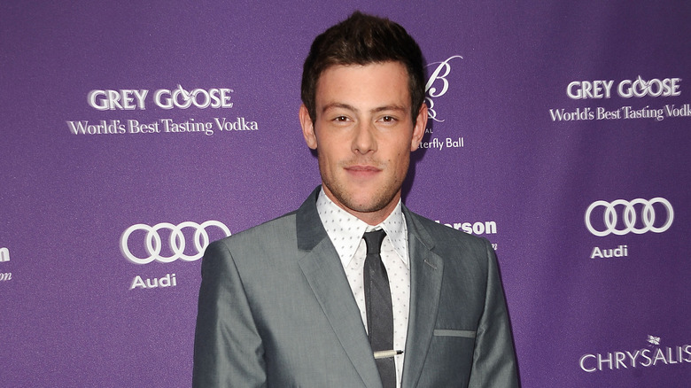 Cory Monteith in silver suit