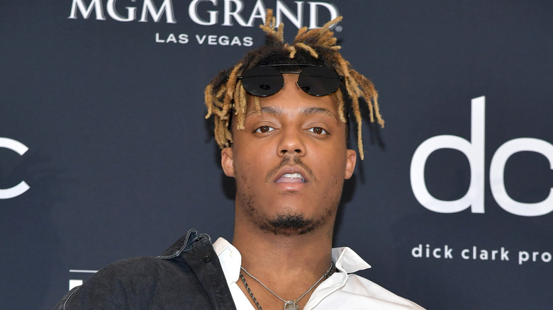 Juice WRLD with sunglasses on head