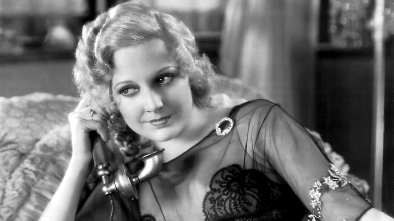 Thelma Todd talking on phone