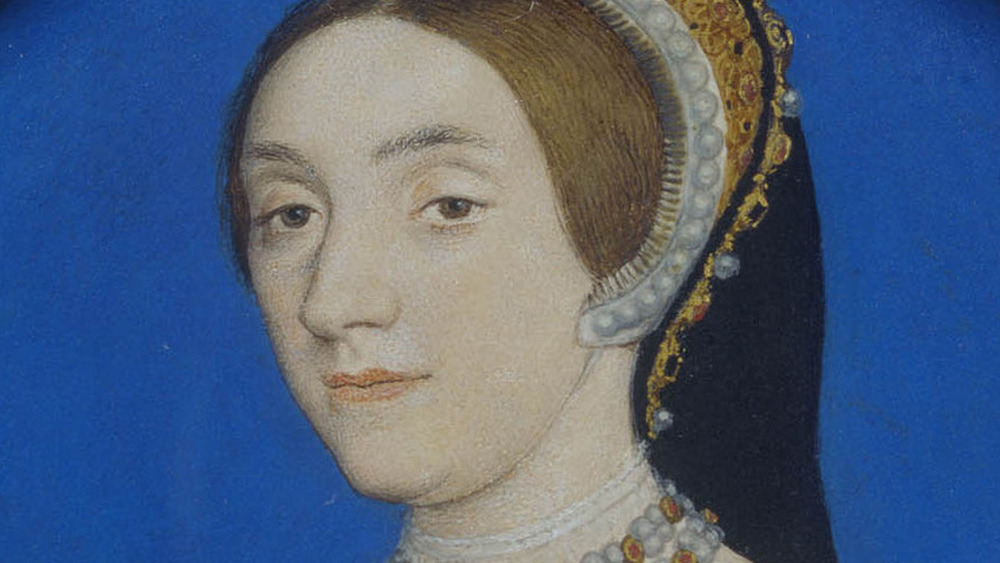 Portrait miniature of a lady, perhaps Katherine Howard, by Hans Holbein the Younger, c. 1540 (Cropped)