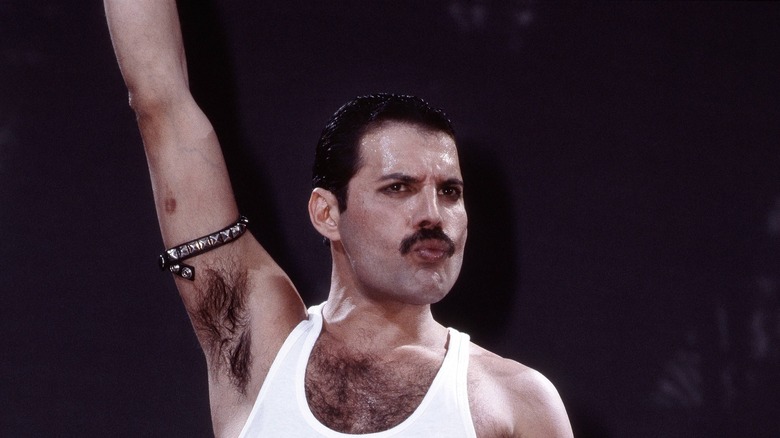 Freddie Mercury performing live