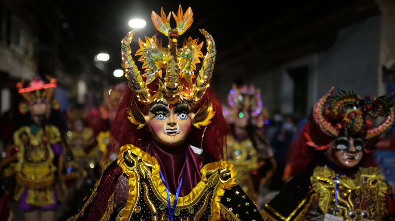 Dancers dressed as devils, Oruro Bolivia