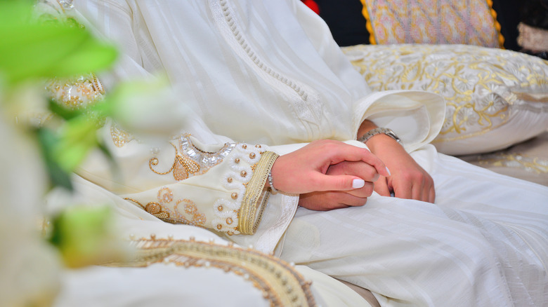 Berber newlyweds holding hands