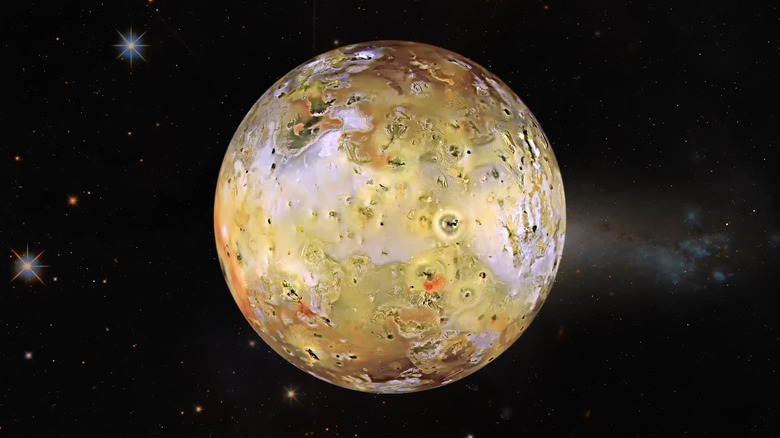 Rendering of Io, one of Jupiter's moons