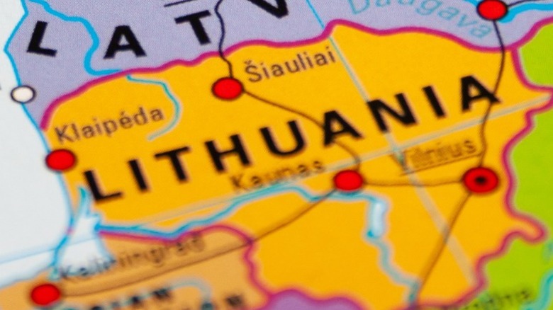 Map of Lithuania