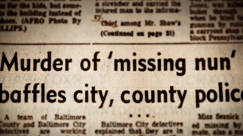  news article with "missing nun" headline