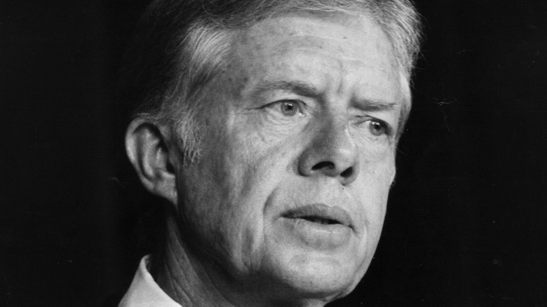 Jimmy Carter looking serious