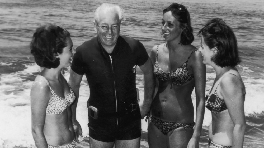 Harold Holt with his daughters-in-law