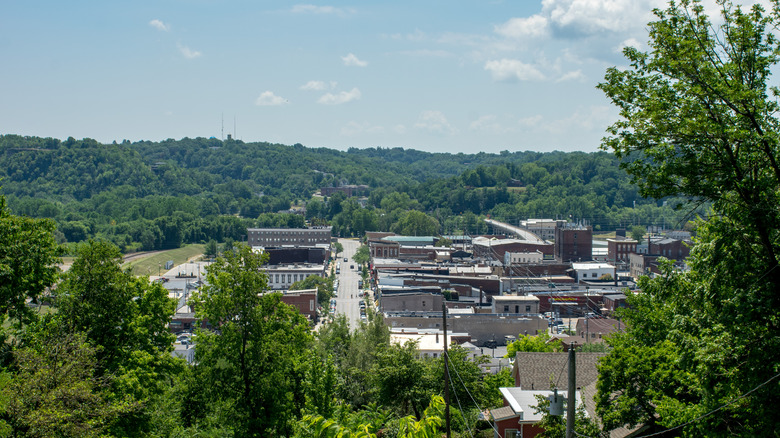 aerial view of Hannibal, Missouri