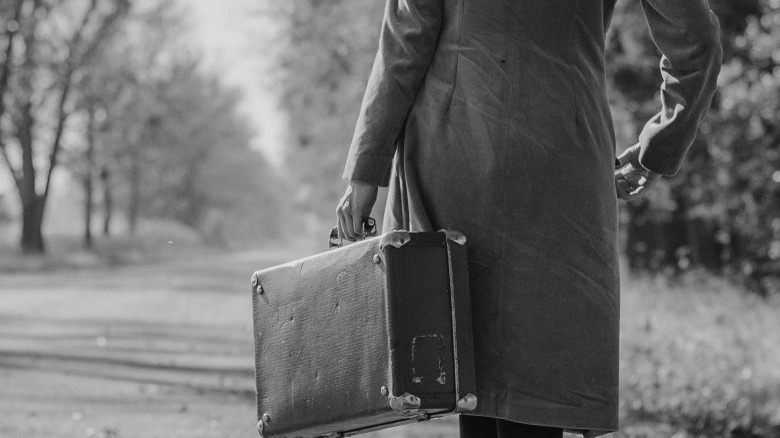 Woman with suitcase