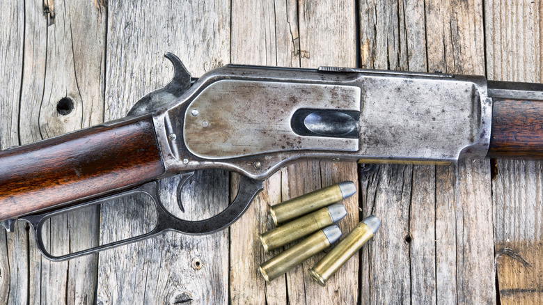 vintage lever-action rifle 