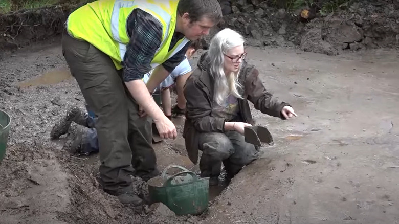 Archaeologists digging up Cochno Stone