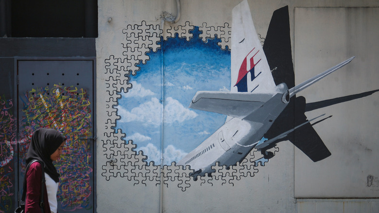 mural of flight MH370 