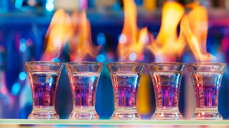 flaming shots liquor