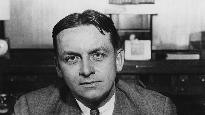 Eliot Ness sitting at his desk