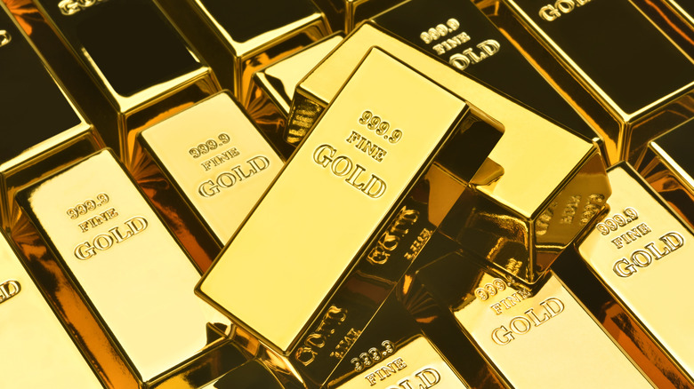 Stack of gold bars