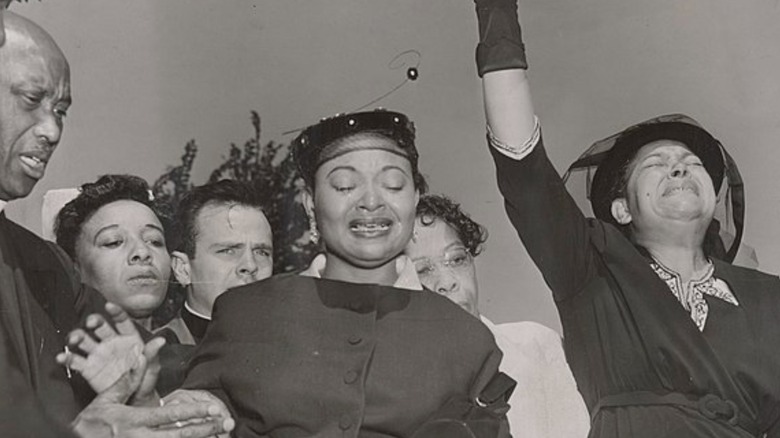 Mamie Till at funeral