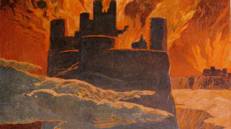 asgard in flames during ragnarok