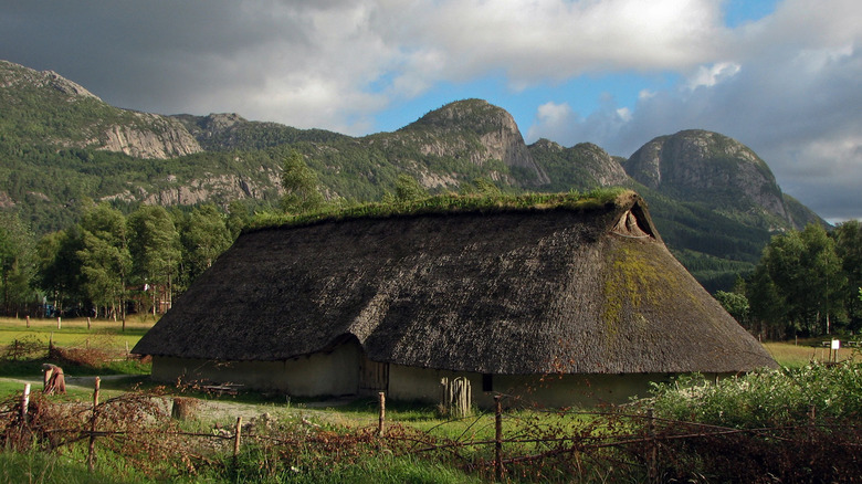 Reconstruction of a Viking house.