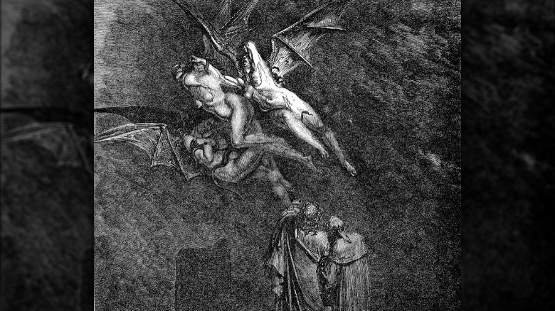 furies flying away in dante's inferno