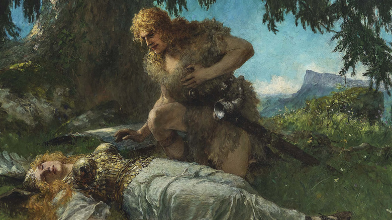 Sigurd finding the sleeping Brynhild