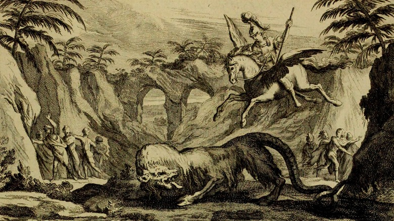 bellorophon fighting the chimera