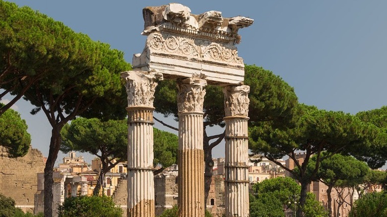 Ancient temple columns 