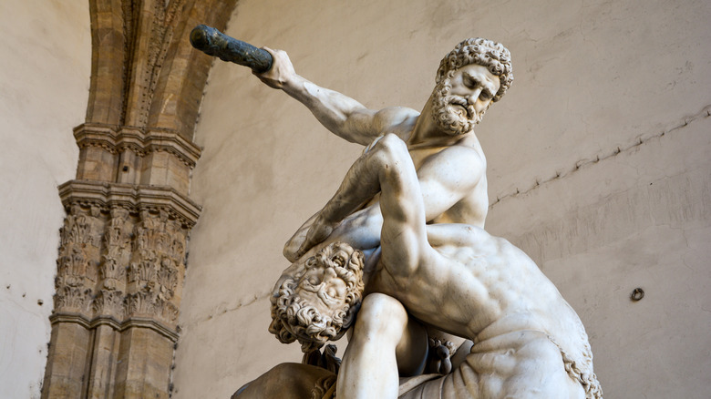 Herakles fighting a centaur