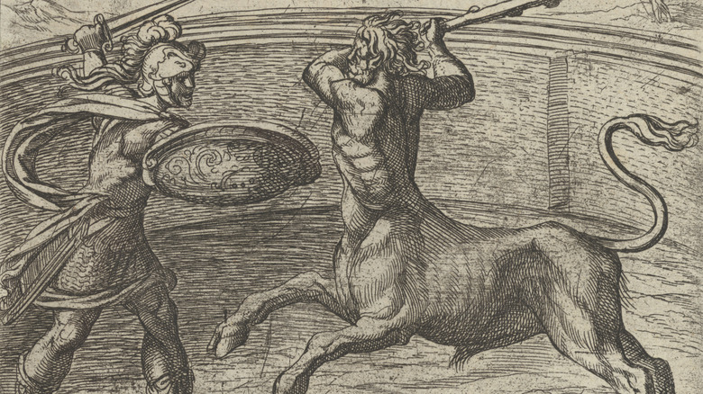 warrior fighting a centaur