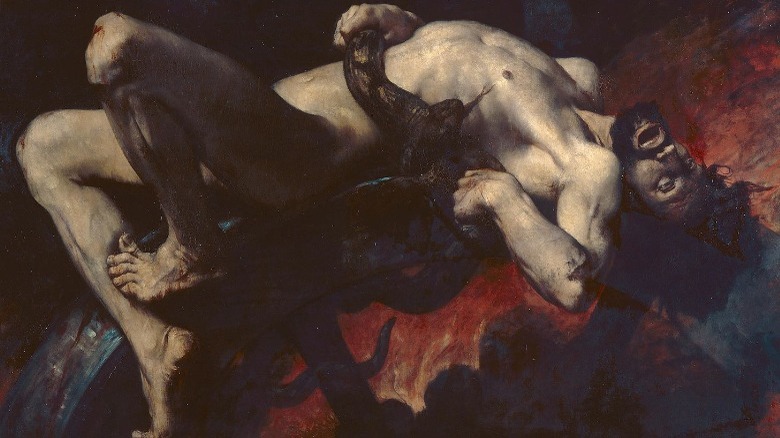 paining of ixion on the wheel in hell