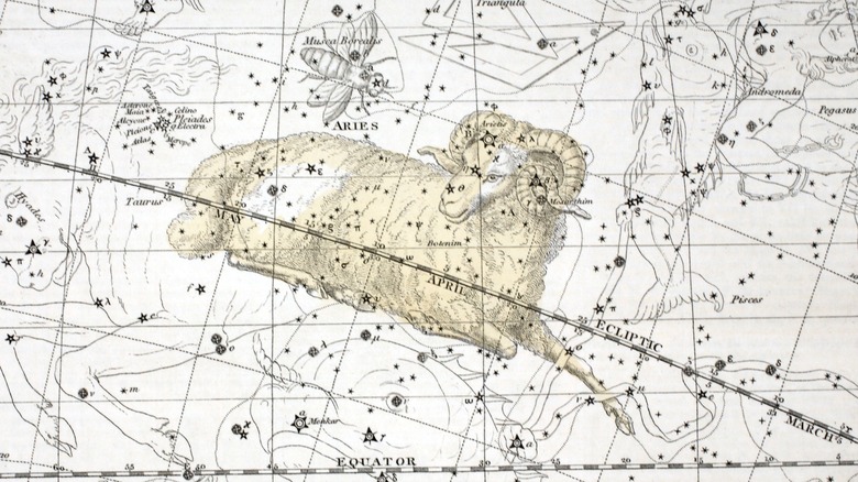 drawing of Aries Constellation