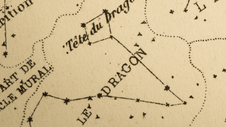 Illustration of Draco constellation